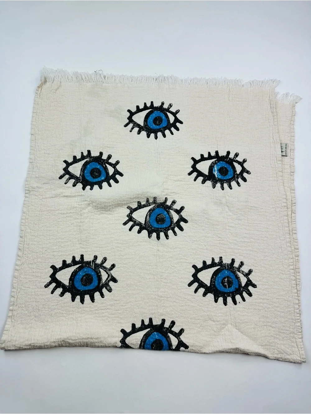 GY Special Collection Turkish Cotton Muslin Full Size Towel Evil Eye Print